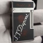 Perfect Replica S.T. Dupont Ligne 2 Atelier Palladium Finish Black Lacquer Lighter